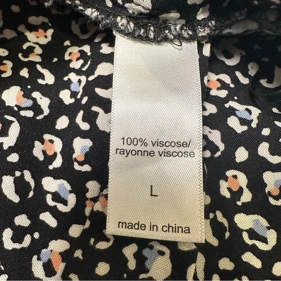 Maurices L Navy Animal Print Wrap Skirt - Picture 6 of 8